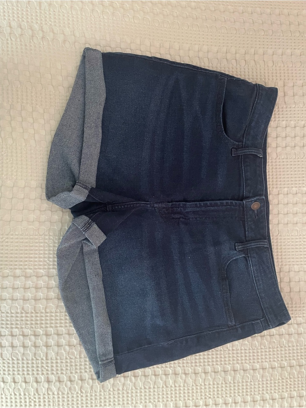 Old Navy Dark Blue Rolled-Hem Denim Shorts